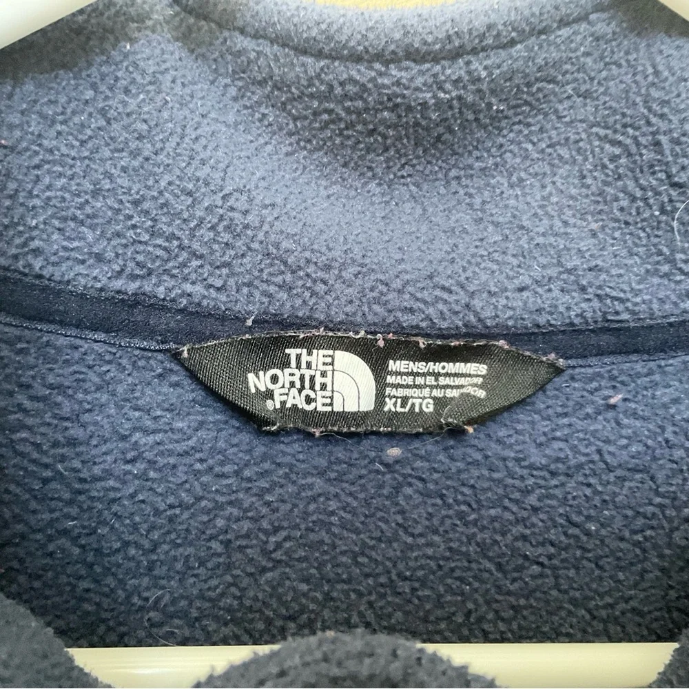 The North Face Men's Navy Blue Full Zip Fleece Jacket Size XL Warm Winter Layer